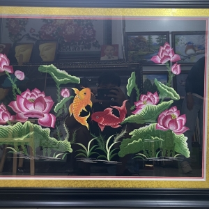 Cá chép và hoa sen