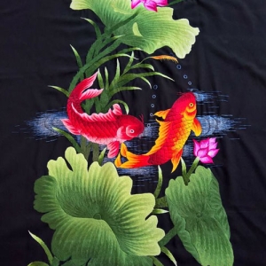 Cá chép và hoa sen